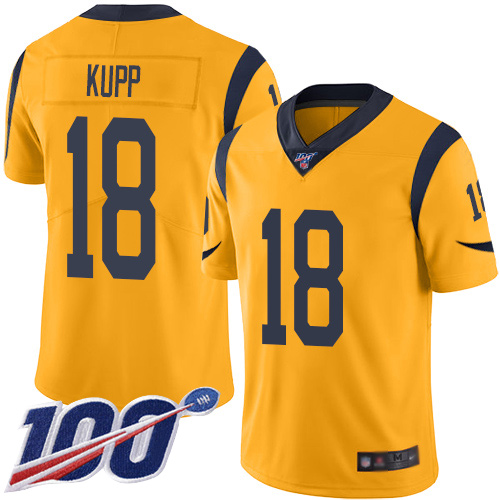 Los Angeles Rams Limited Gold Men Cooper Kupp Jersey NFL Football 18 100th Season Rush Vapor Untouchable